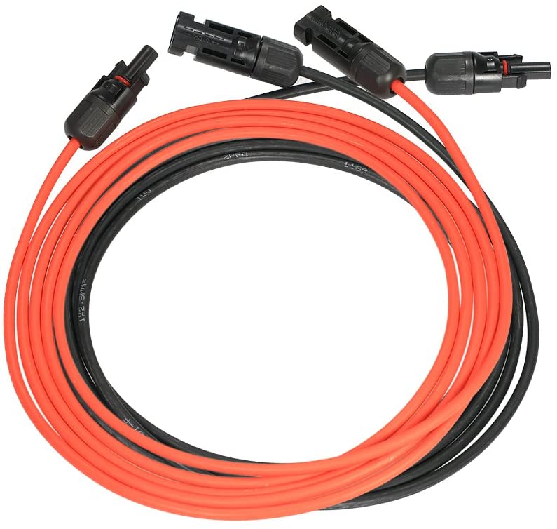 Solar cable 6mm black 2 meter with MC4 plugs - Wallbox Discounter