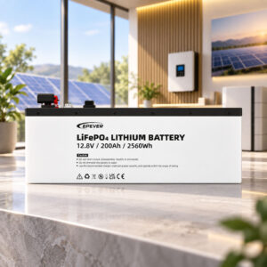 EPEVER 12.8V 200Ah LiFePO4 Lithium Battery 2.56kWh – IP65 Deep Cycle Solar Battery with LCD Display & BMS Protection - Image 2