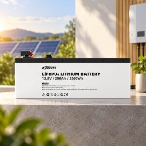 EPEVER 12.8V 200Ah LiFePO4 Lithium Battery 2.56kWh – IP65 Deep Cycle Solar Battery with LCD Display & BMS Protection - Image 3
